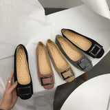 And Autumn Flat Bottom Large Shallow Women's Shoes Black Work Shoes Driving Bean Shoes Ballet Shoes Pregnant Women