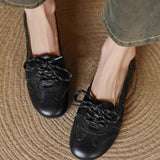 Breakj Enough Not To Take Off!2024 New Autumn Soft Leather Single Shoes Women Soft Sole Ballet