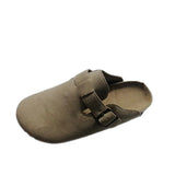 Autumn And Winter New Large-Size Baotou Slippers, Women's Flat-Soled Belt Buckles, Slippers For 45