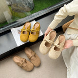 Breakj Bottom Bag Head Half Slippers Women Wear 2025 New Spring Flat Bottom Lazy One Foot Half To Birken
