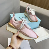 Platform Casual Running Shoes Women Flat Mixed Color Lace Up Patchwork Sneakers Outdoor Walk Tennis Shoes Zapatillas