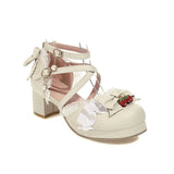 Lolita Sandals Women Japanese Sweet White Pink Black Kawaii Palace Princess Cosplay Party Shoes Ladies Zapatilla Mujer