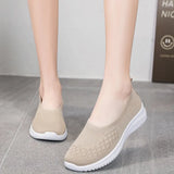 Shoes Knitting Sock Sneakers Women Spring Summer Slip On Flat Shoes Women Loafers Flats Walking shoes