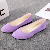 Flat Shoes Trend Simple Sweet Classic Candy Colors New Autumn Summer Casual Flock Flats Boat Cute Girls Flats Office