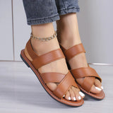 Breakj Style Flat Bottom Open Toe Sandals Female Summer New Comfortable Wear Casual Versatile Plus Size Women's
