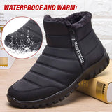 Men Boots Winter Work Shoes For Men Warm Men Winter Boots Chunky Shoes Man Sneakers Waterproof Man Cotton Shoes Large