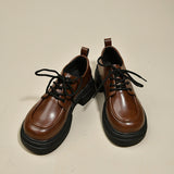 Breakj New Lashup Martin Love Shoes British Style Retro Casual Fashion Simple Thick Logo Small Leather Shoes