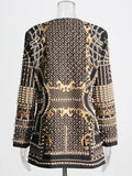 French Sexy Style Small Suit 2025 Summer Fashion Style Long-Sleeved Print Nails High-Sensing Retro Blazer
