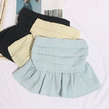Sweet And Spicy Wind Wearing A Breast Vest Female Pressure Folded Word To Receive Waist Skirt Short Wrapped Chest-Clothed Backwear