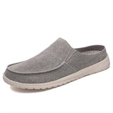 New Summer Men's Canvas Casual Shoes Classic Breathable Loafers Flat Shoes Outdoor Light Slip-On Walking Shoes Big Size