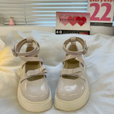 Lolita shoes summer new bow platform shoes retro girl Mary Jane shoes Japanese JK uniform high heels y2k college women's
