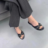 Breakj Good Look! Retro Black Rivet Buckle High Heel Women Casual And One-Word
