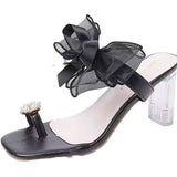 Style Sandals For Women In 2023 Summer Wear Fashionable Dress With Crystal And Bow Trendy High