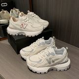 Daddy Shoes And Women's 2024 Autumn New Breathable Light And Thick-Soled Leisure Sports Agan