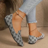 And Autumn 2025 New Large-Size Flat-Bottomed Flat-Soled Single Shoe One-Legged Casual Shallow Bean