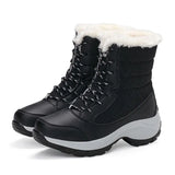Shoes Women Boots Plus Size 42 Waterproof Platform Boots For Women Snow Boots Women Winter 2019 Botas Mujer Black