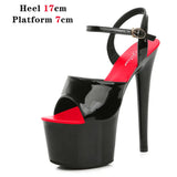 New Sexy Strippers Dance Shoes Women Catwalk Show Sandals 13 15 17 CM High Heels Platform Girls Shoe Party Club Drop