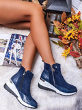 Size Warm Plush Winter Boots Chunky Sneakers Ankle Boots Women Shoes Woman Zipper Buckle Thick Sole Platform Zapatos Mujer
