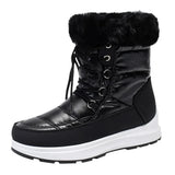 Plush Waterproof Snow Boots for Women Winter 2023 Chunky Platform Fur Ankle Boots Woman Non Slip Warm Cotton Padded