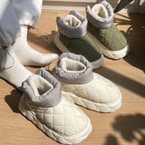 New Winter Cotton Shoes for Women Down Waterproof Colth Snow Boots Female Thick Bottom Keep Warm Plush Ankle Boots