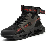 New Work Boots Men Safety Shoes Steel Toe Safety Ankle Boots Indestructible Shoes Anti-smash Work Socks Sneakers