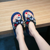 High Heel Women's Beach Holiday Sandals, Rhinestone Wild Non-slip Women's Shoes Rhinestone Shoes Women House