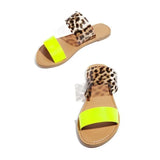Sandals Women Clear Beach Shoes Gladiator Sandalias Slippers Leopard Flat Sandals Sandalias De
