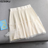 winter short pleated skirt for women mini sweater skirt short skirt a-line sun skirt new