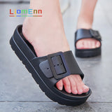 Summer Slippers Platform Shoes EVA Home House Slippers 2021 Pink White Black Casual Beach Sandals Slides Female flip