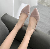 Bird New Fashion Pointed Head Shallow Mouth Side Empty Flat With Flat Bottom Pregnant Women With Versatile Single Shoes Powder Black Work Women's