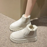 Breakj Velvet Boots Solid Color Comfortable And Versatile Winter New Anti-Skid Wear-Resistant Increased Versatile New Winter Hot