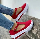 Women's Sandals Vintage Wedge Shoes Woman Buckle Strap Straw Thick Bottom Flats Platform Sandals Flock Sandalias