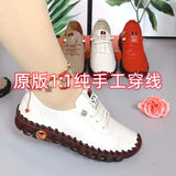 Breakj Single Shoes 2025 Autumn New Soft Back Hand Sewing Large-Size Casual Women's One-Legged Lazy