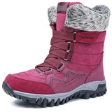 o'clock Quality Women's Winter High Boots Outdoor Non-slip Mid-calf Sneakers Comfortable Warm Lined Shoes for Cold