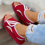 Summer Women Slipper Buckle Decoration Beach Sandals Female Wedge Shoes Lady Outdoor Non-slip Slippers Fashion