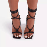 Shoes Ankle Strap Women Sandals Ladies Thin High Heels Female Gladiator Shoes 2021 Sexy Pumps Square Toe Party Plus
