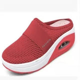 Breakj Summer Large-Size Lazy One Foot Pedaled Net Thick Bottom Slippers Women Slope And Slippers