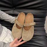 Breakj But Timeless Shallow Single Shoes Women Soft Flat Bottom Pregnant Women Anti-Slip Grandmother Shoes Casual Commute Wearing Ballet