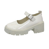 Breakj Small Thin Loose Pastry Shoes New Four Seasons Of Women 2025 Leather Shoes Treasure Mary Sole Retro Fashion