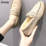 Women's Loafers Moccasins Woman Soft Bottom Non Slip Female Flats Shoes 2023 Autumn Spring Slip On Sewing Ladies Lazy Shoes