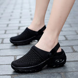 Mesh Shoes Summer Sandals Heighten Air Cushion Soft Walking Sandals Sports Slippers Comfortable Breathable Flats