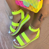Women Shoes 2020 Ladies Hemp Casual Summer Slip on Strap Cross Cool Girls Woman Wedges Platform Candy Color Plus Size
