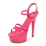 Breakj Knot Show Artifact Model High Heels Heel Sexy Black Waterproof Platform 15Cm Hate Heaven