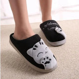 Plush Indoor Slippers Female Cartoon Cat Home Slipper Comfortable Winter Shoes Woman Men House Floor Soft Slides