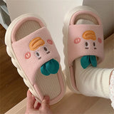2022 cute women slippers linen sandals slippers summer college girls sandals spring autumn non-slip home shoes women's