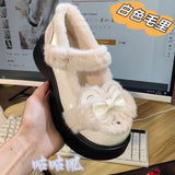 Breakj Wind Mary Jane Women's Shoes Small Leather Shoes Pure Color Candy Color Versatile Best Little Luo Emperor Travel