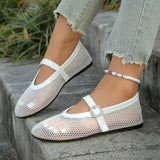 Breakj 2025 Fish Grid Hollow Net Sandals Women Flat Bottom With Mary Treasure