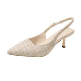 Style Xiaoxiangfeng High-Heeled Baotou Sandals Women's 2023 New Summer Thin-Heeled Pointed Set