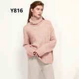 Autumn Winter Women Knitted Turtleneck Wool Sweaters 2021 Casual Basic Pullover Jumper Batwing Long Sleeve Loose