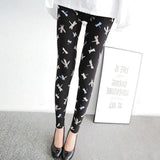 Printed Leggings Women Workout Polyester High Waist Leggins Fitness Gym Activewear Pencil